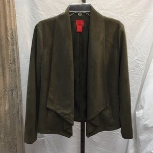 V Cristina Moss Green Open Jacket